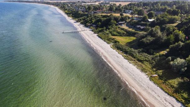 Saksild Strand in Zuidoost Jutland, Denemarken