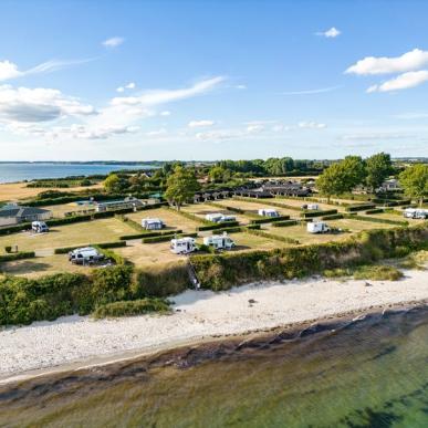 Drejby Strand Camping tussen zee en fjord in Zuid Jutland, Denemarken
