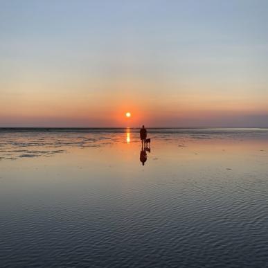 Nationaal Park de Waddenzee in Zuid Jutland, Denemarken