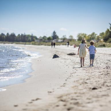 Saksild Strand in Zuidoost Jutland, Denemarken