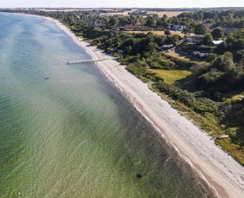 Saksild Strand in Zuidoost Jutland, Denemarken